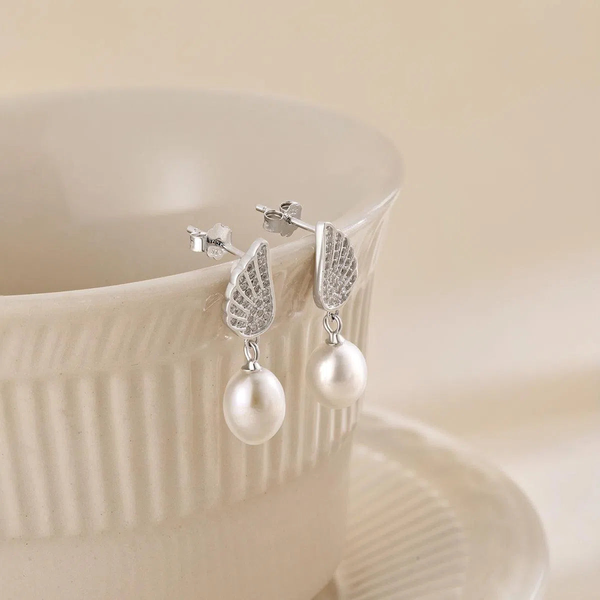 Feather drop earring-OrifineJewels