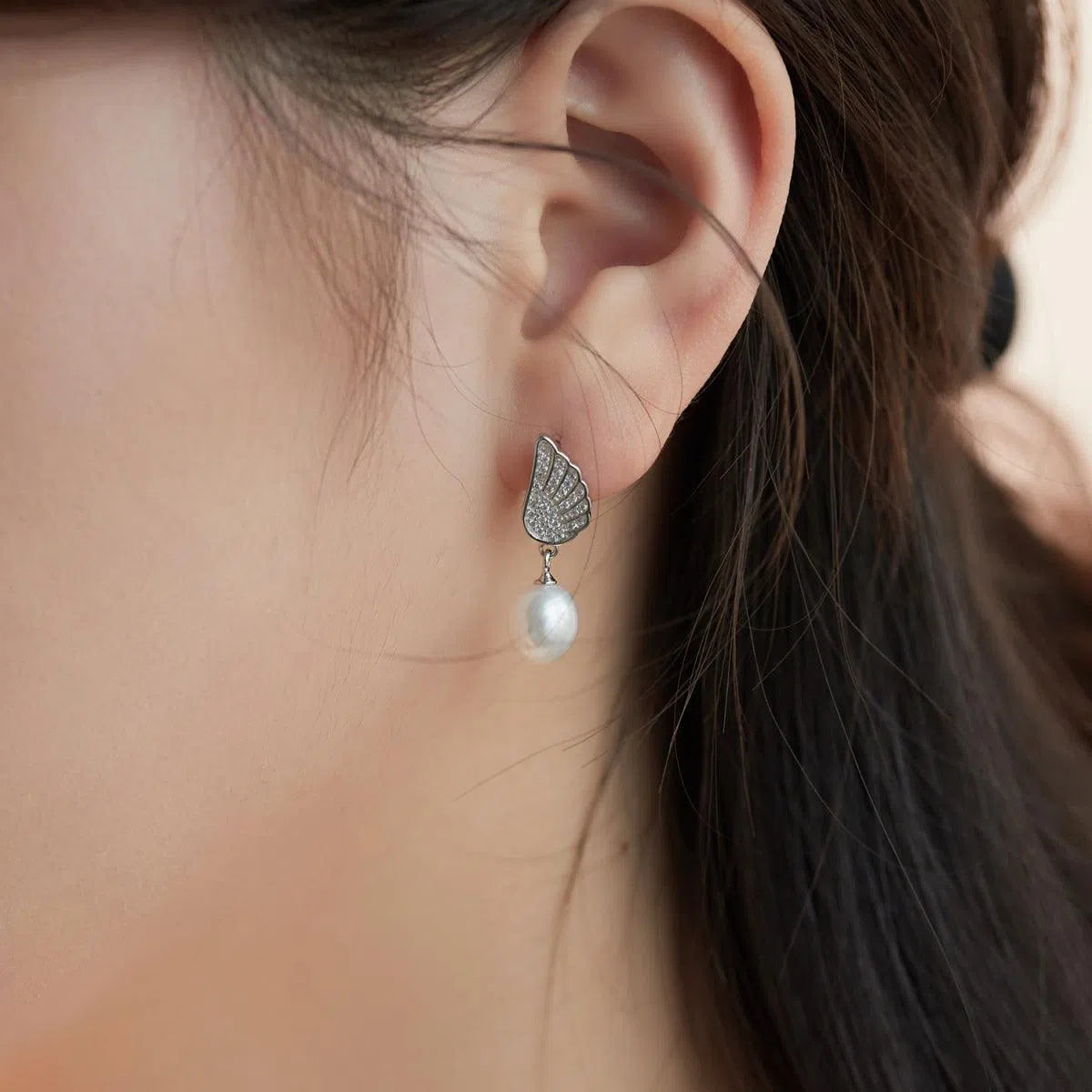 Feather drop earring-OrifineJewels