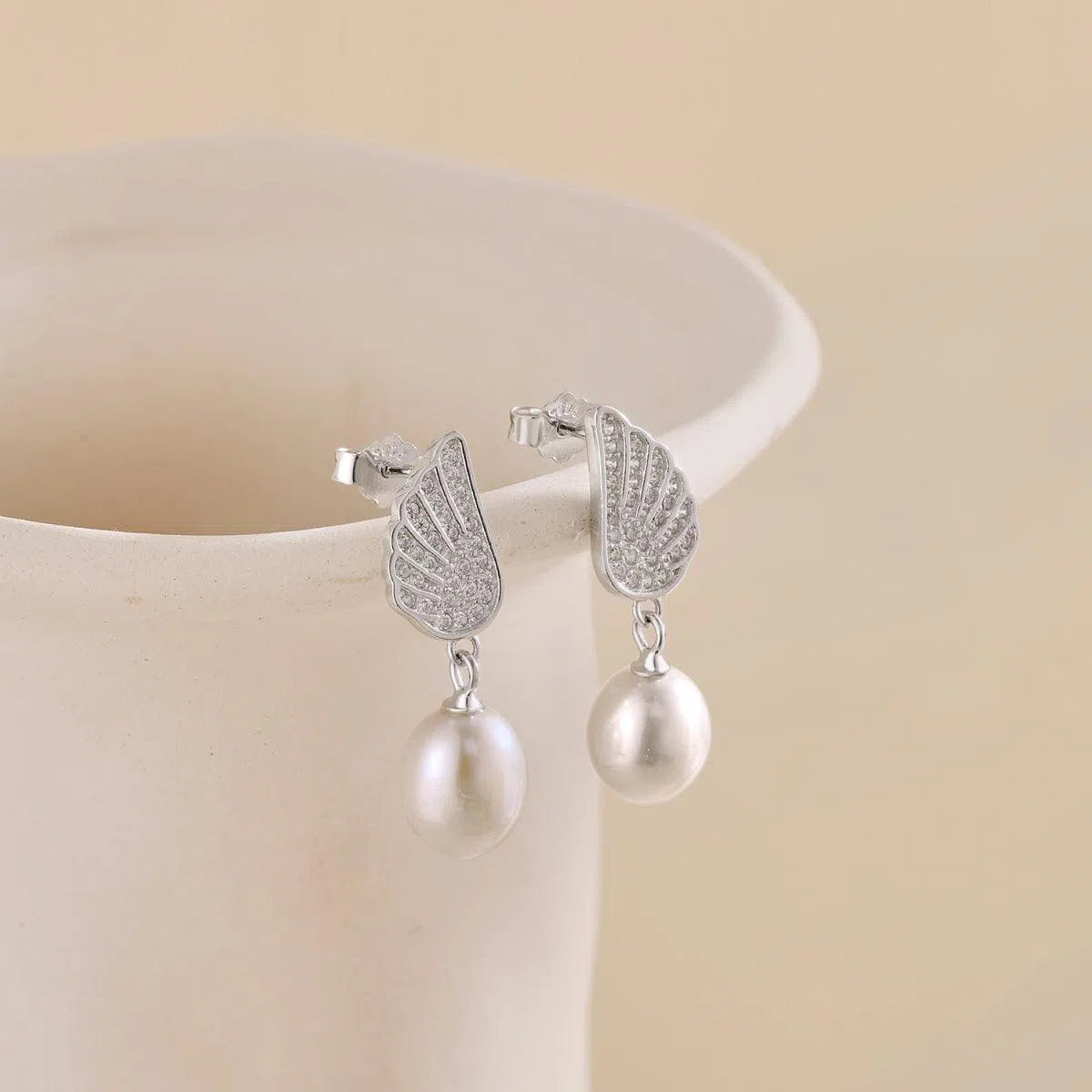 Feather drop earring-OrifineJewels