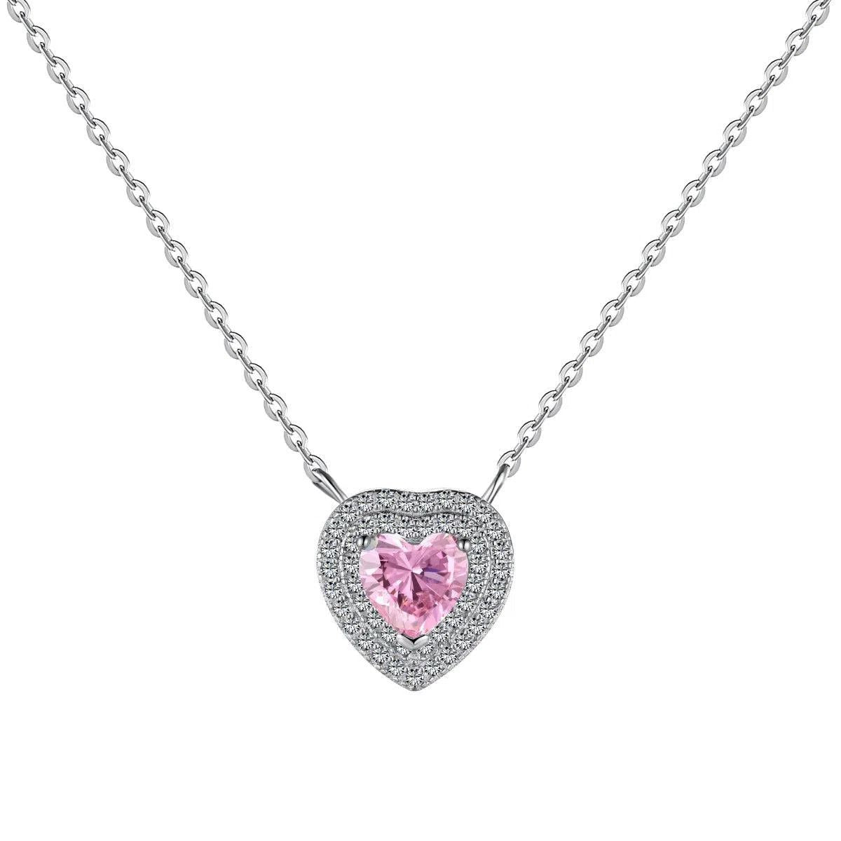 Hearts pink pendant-OrifineJewels