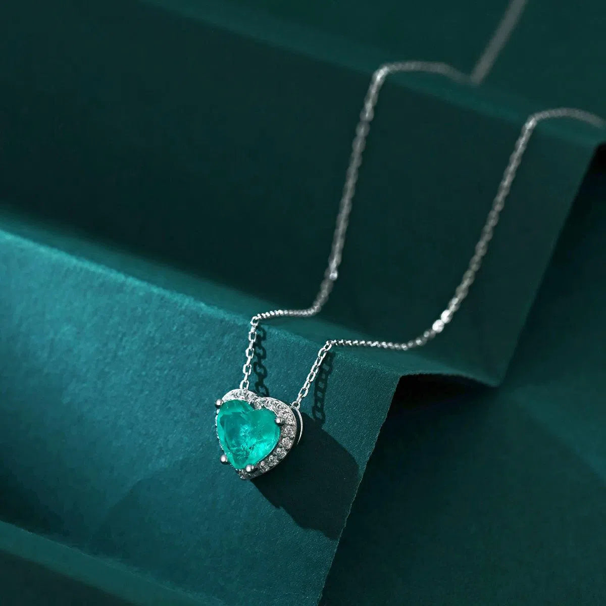 Hearts sea green pendant-OrifineJewels