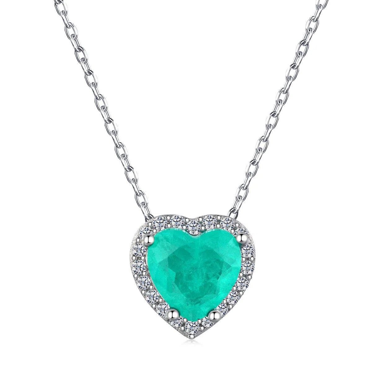 Hearts sea green pendant-OrifineJewels