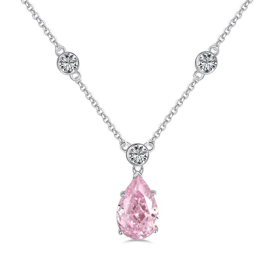 Iris pink drop pendant-OrifineJewels