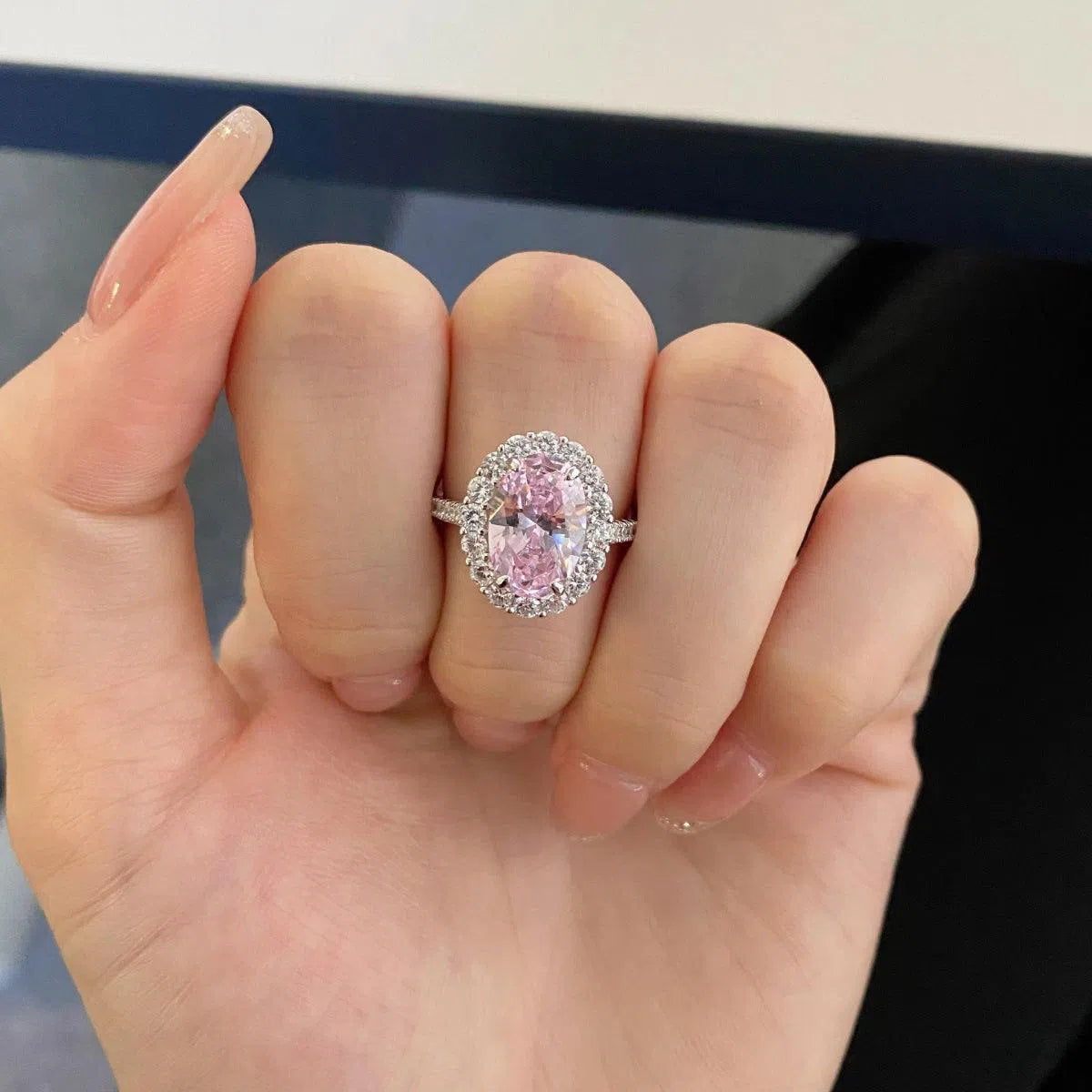 Iris pink fawn motif ring-OrifineJewels