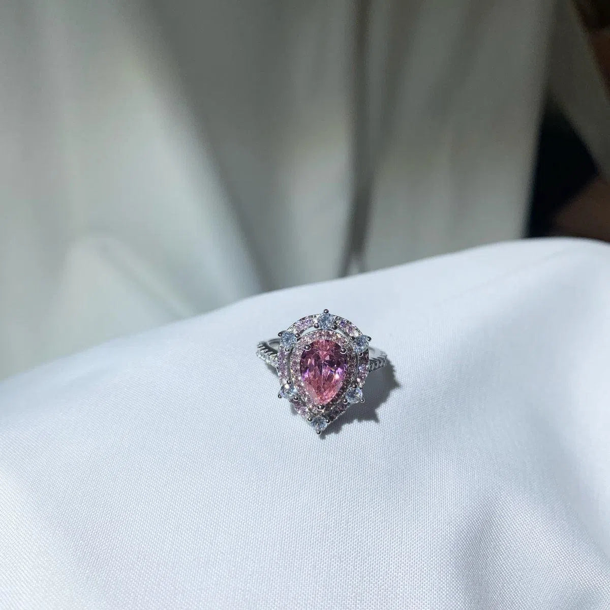 Iris pink motif ring-OrifineJewels