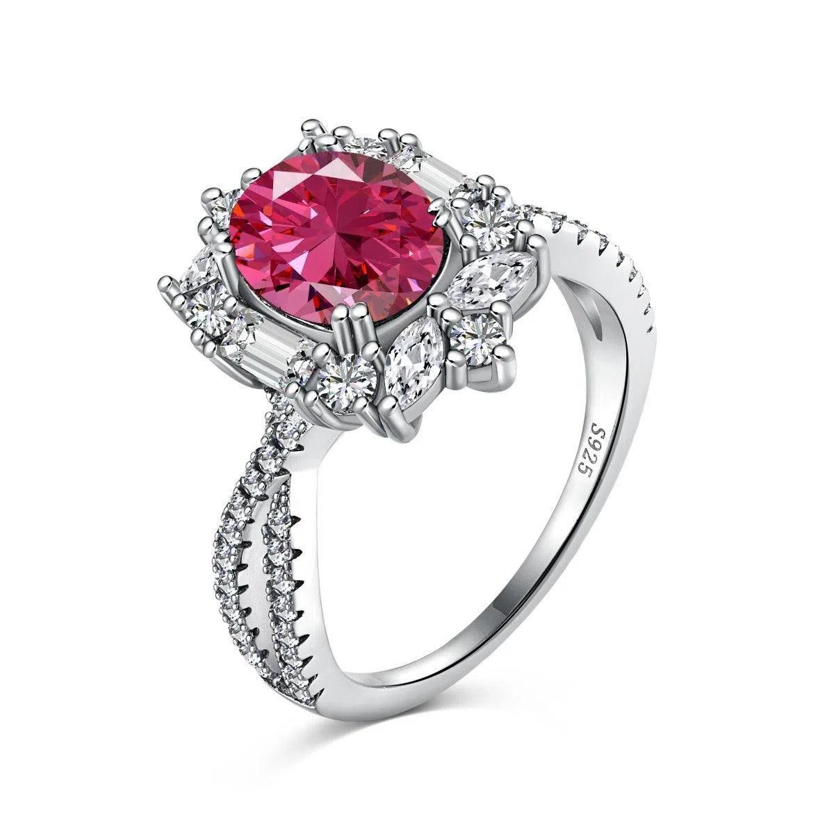 Iris red motif ring-OrifineJewels