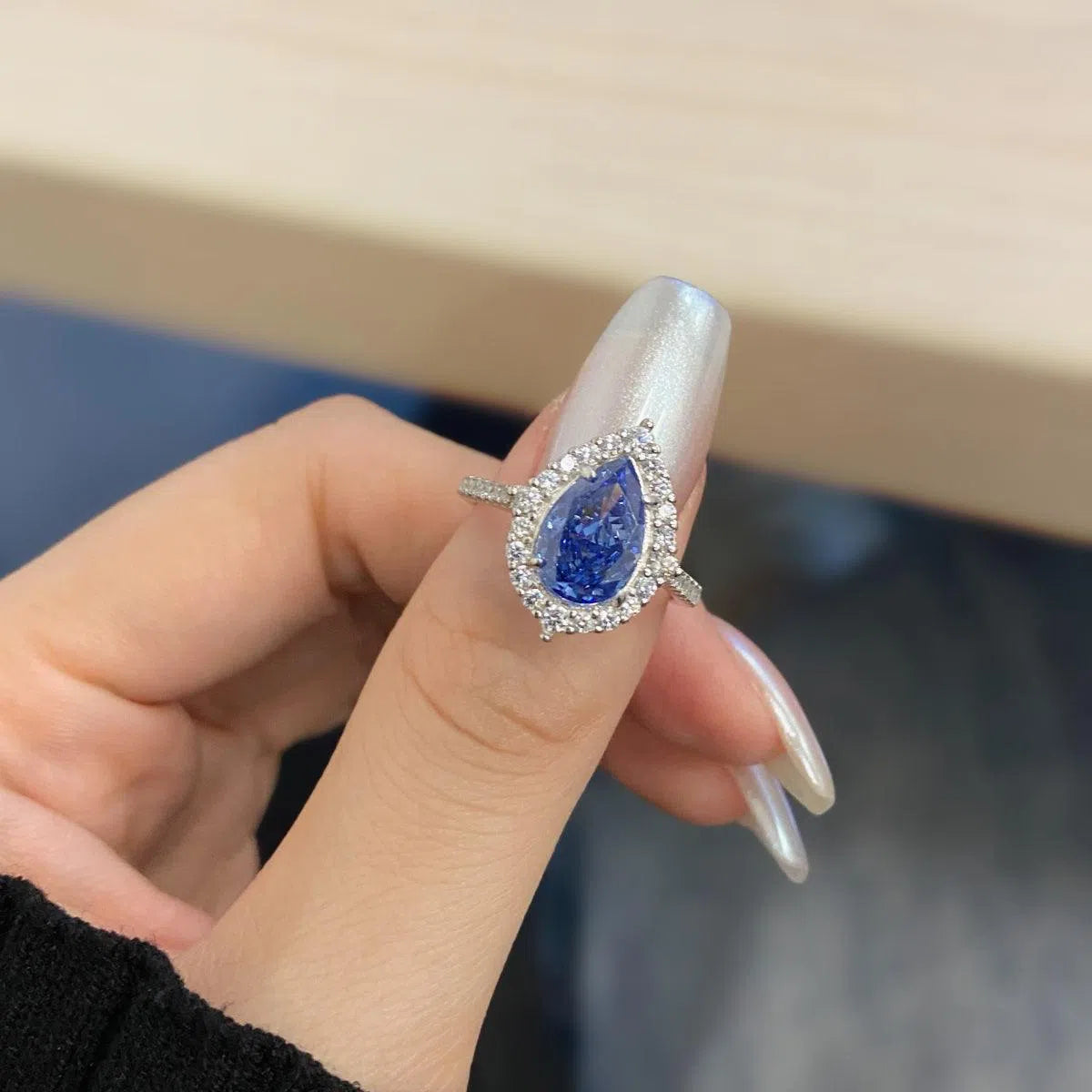 Iris tanzanite motif ring-OrifineJewels