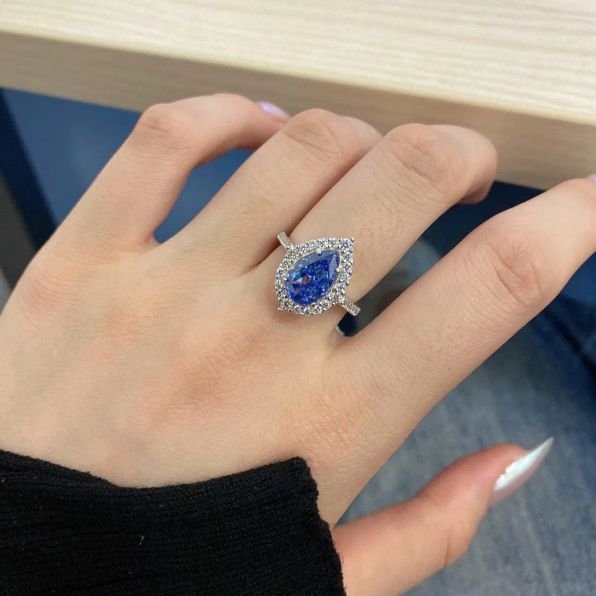 Iris tanzanite motif ring-OrifineJewels