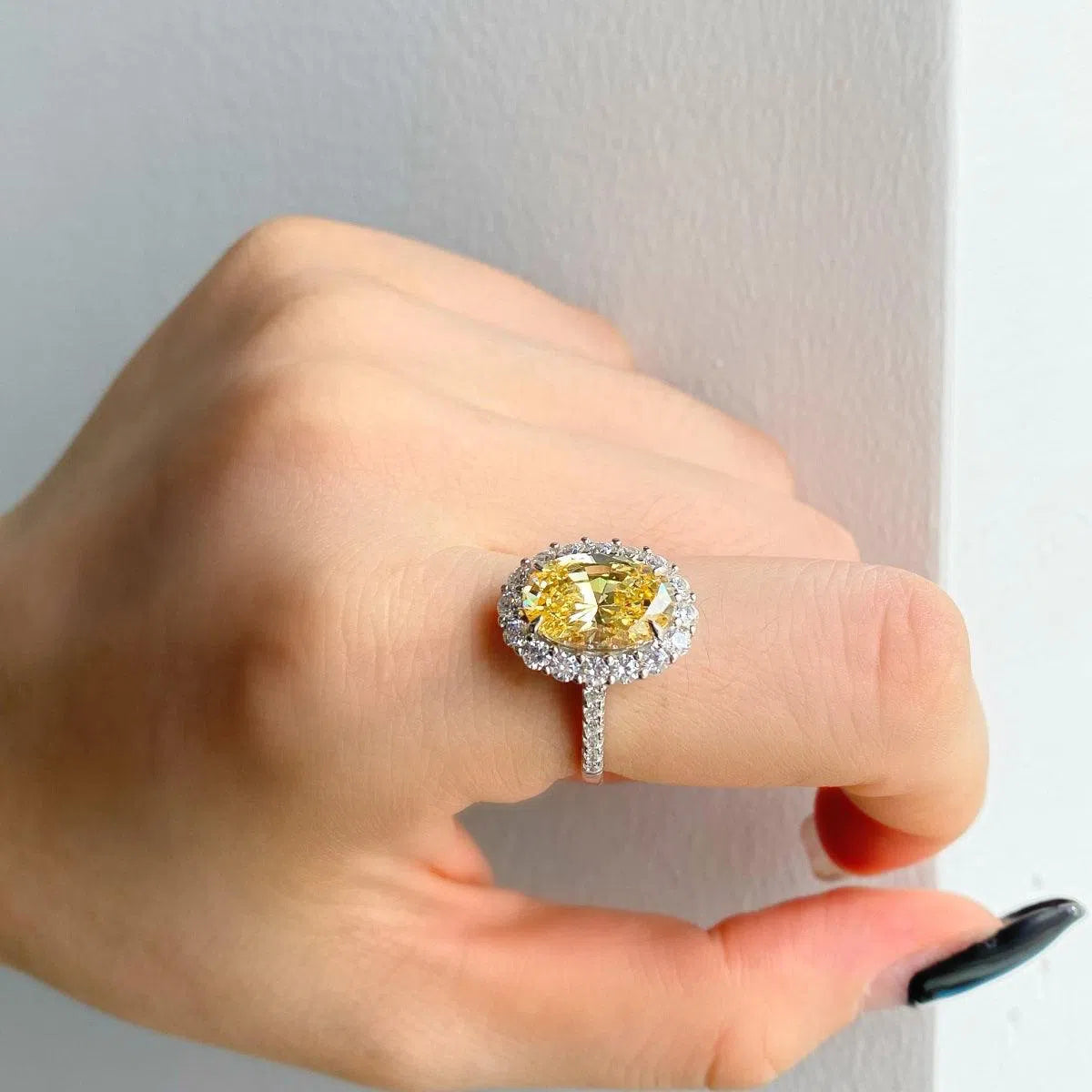 Iris yellow motif ring-OrifineJewels