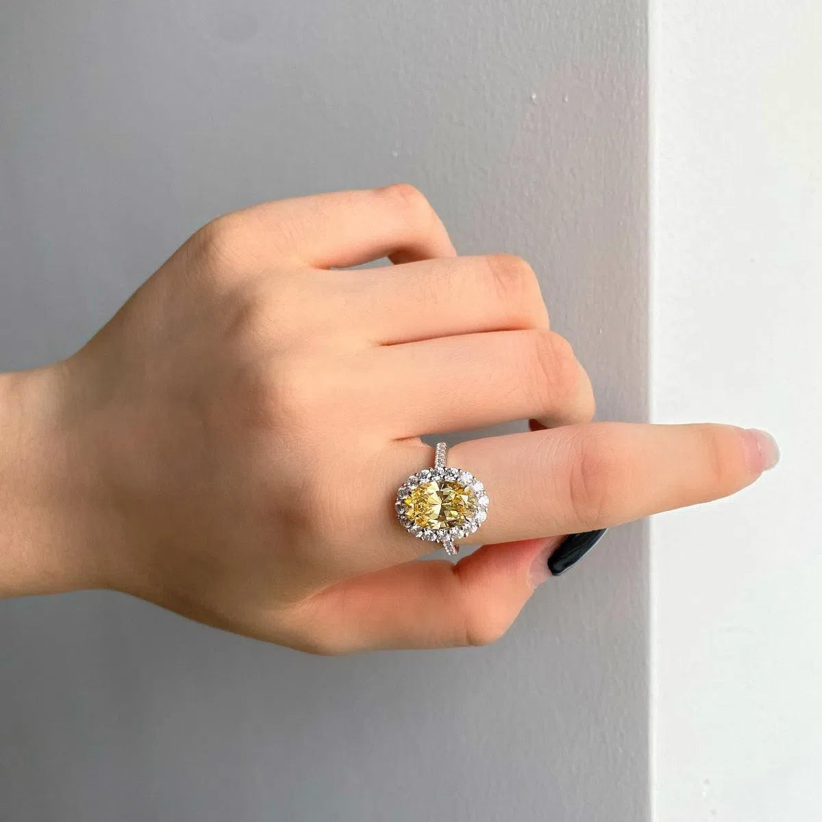 Iris yellow motif ring-OrifineJewels