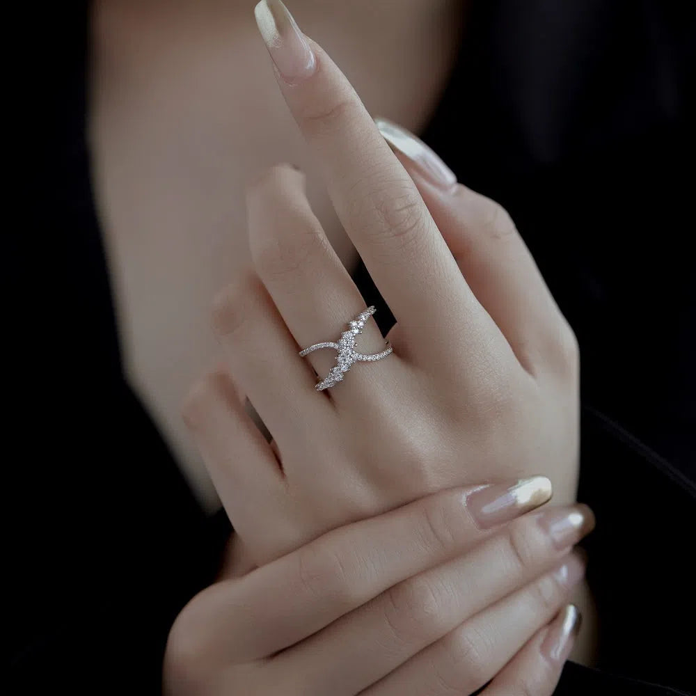 Liora cross ring-OrifineJewels