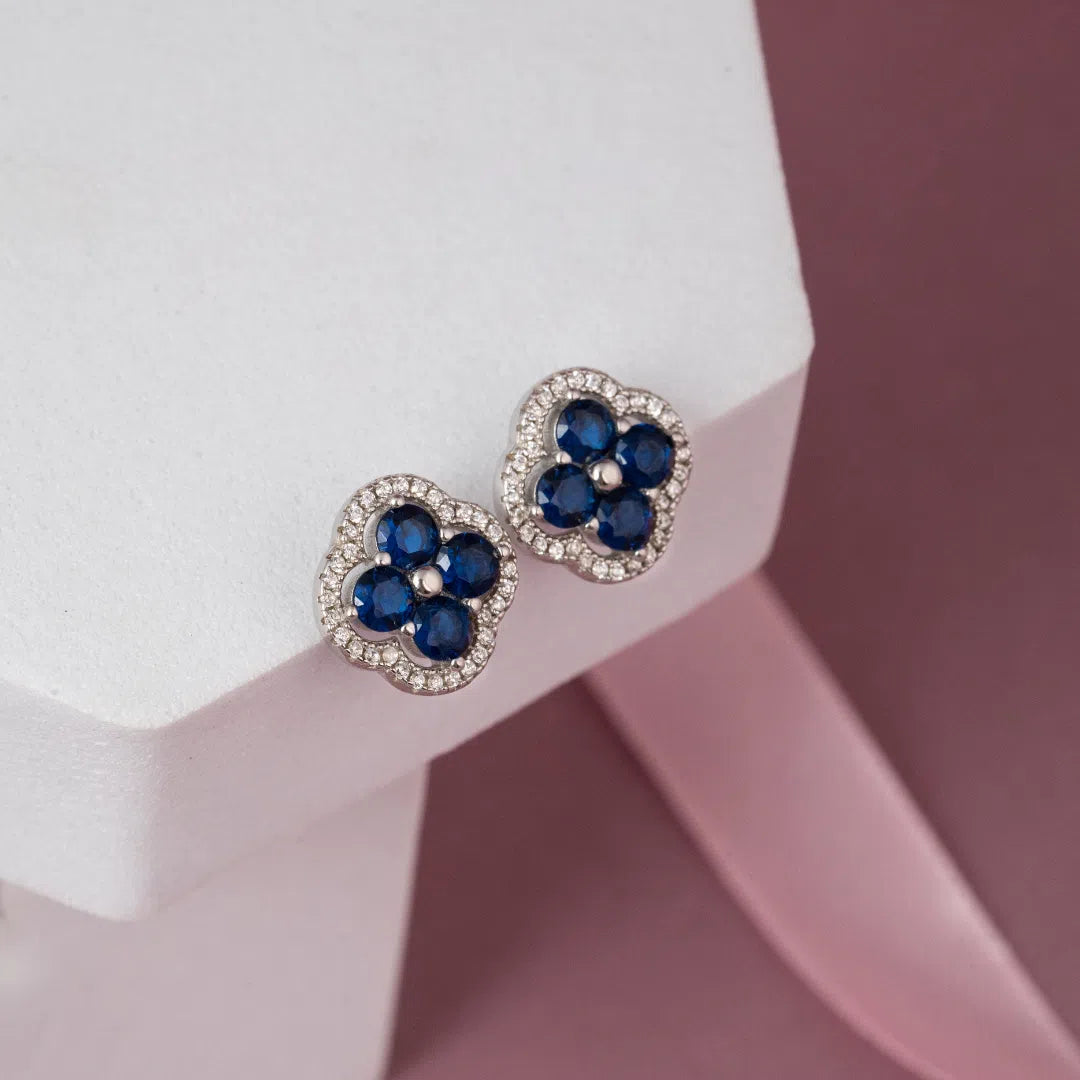 Mirabella deep blue studs-OrifineJewels