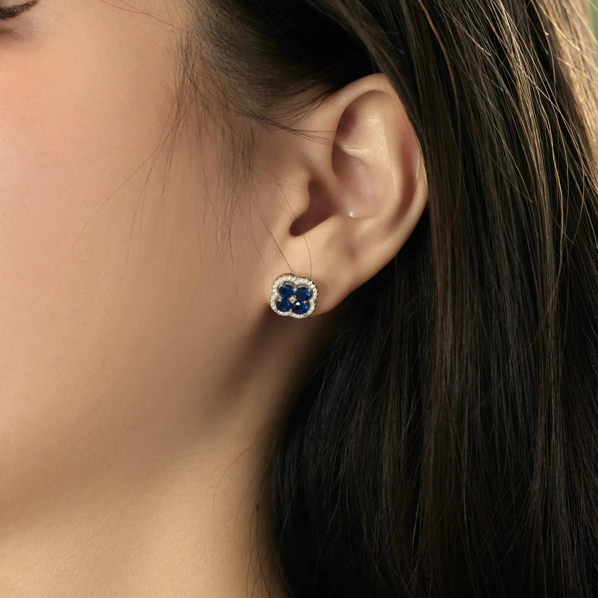 Mirabella deep blue studs-OrifineJewels