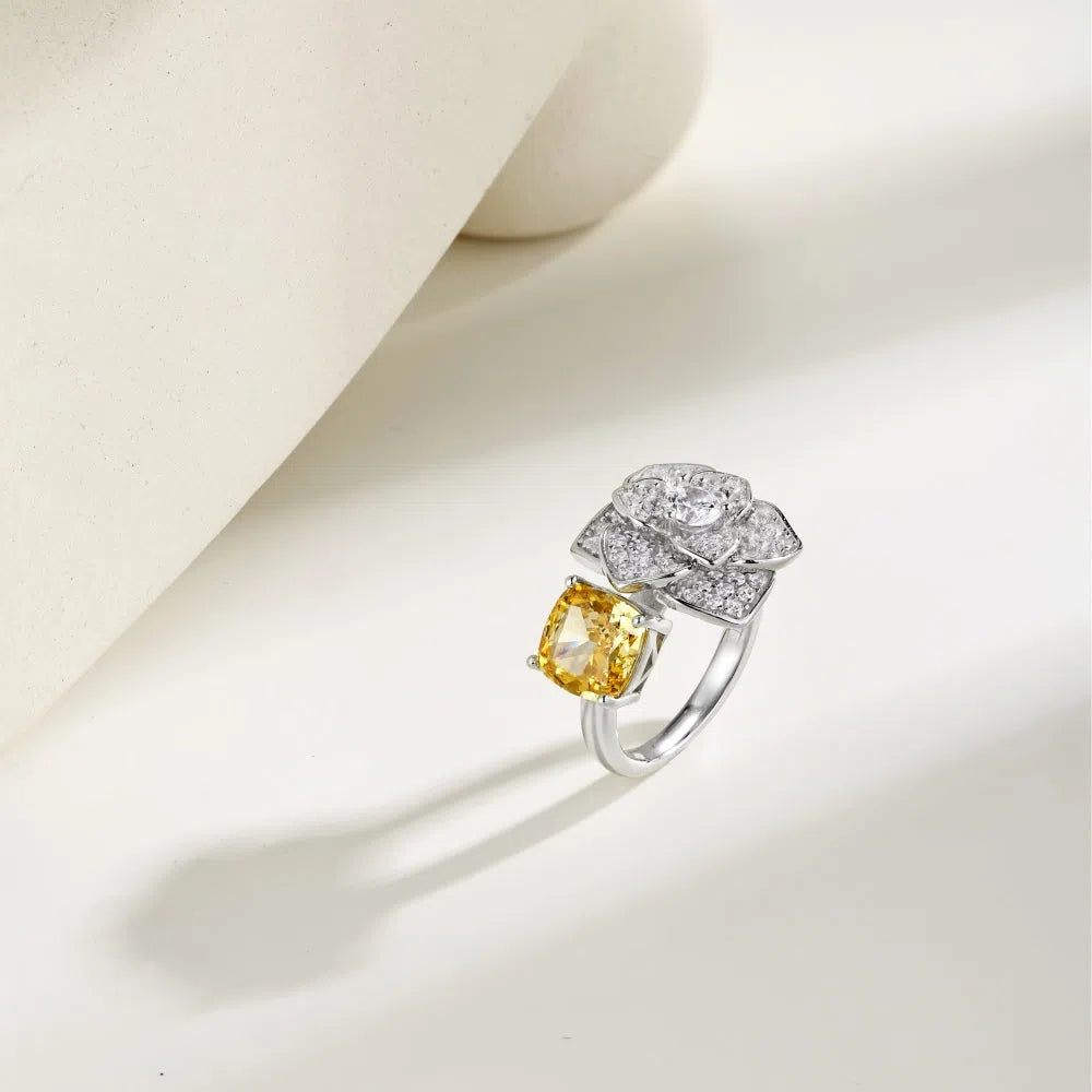 Mirella yellow motif ring-OrifineJewels