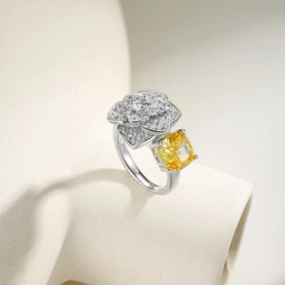 Mirella yellow motif ring-OrifineJewels