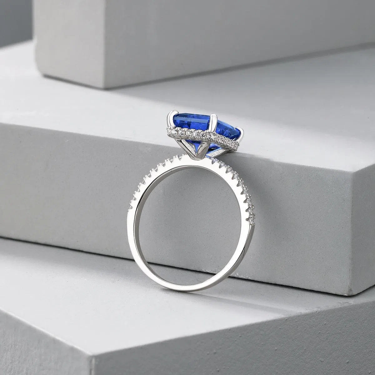 Nebula blue cocktail ring-OrifineJewels