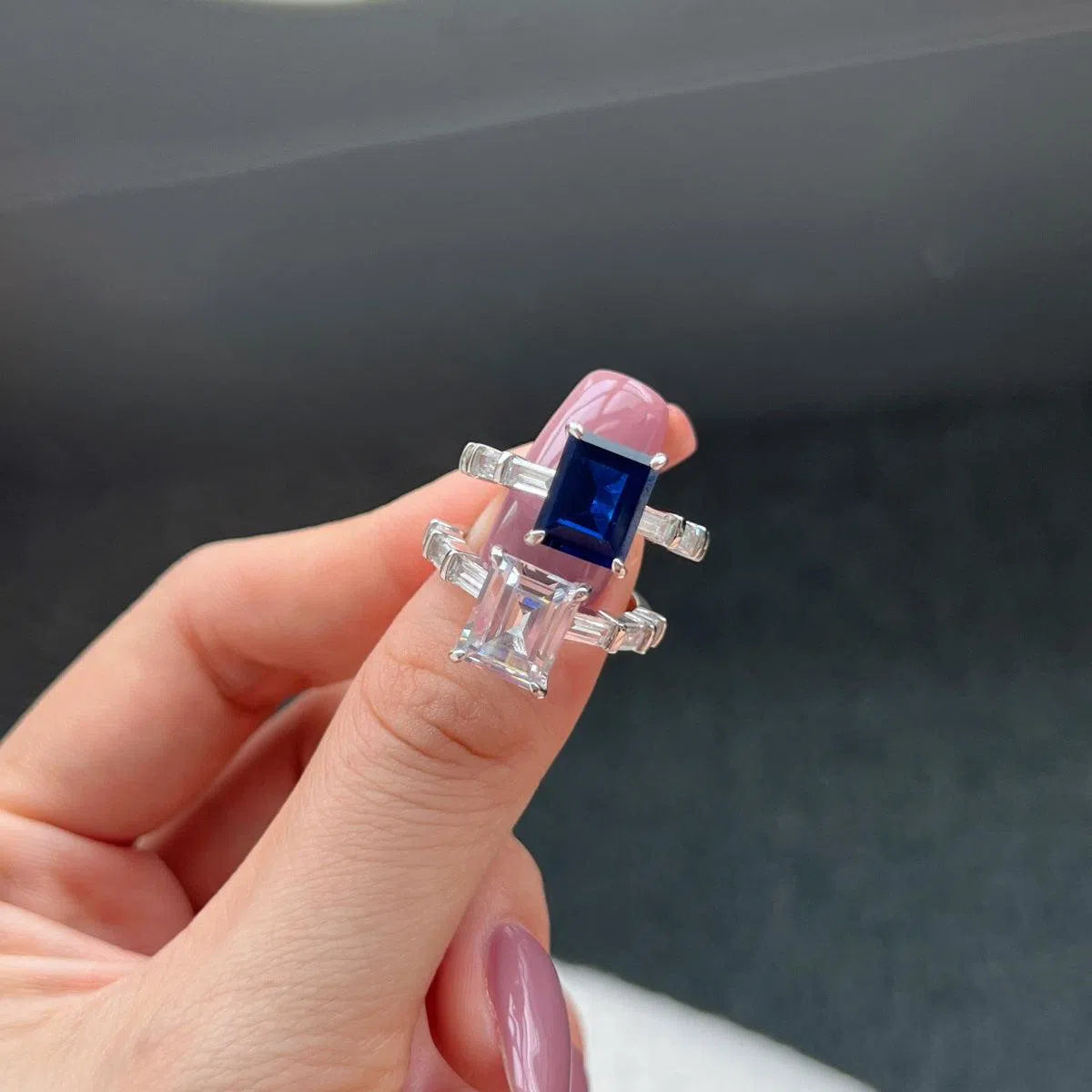 Nebula kira blue motif ring-OrifineJewels