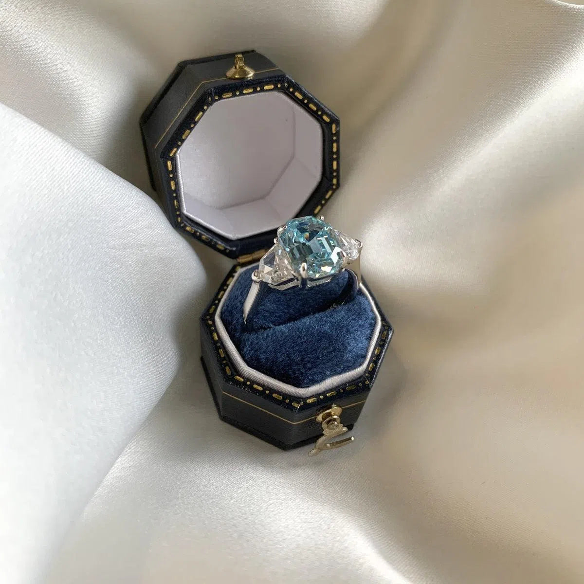 Nebula ocean blue ring-OrifineJewels