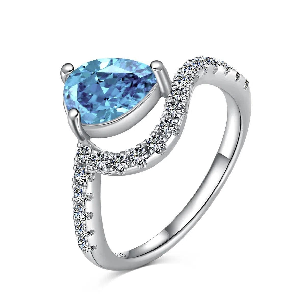 Nebula ocean cocktail ring-OrifineJewels