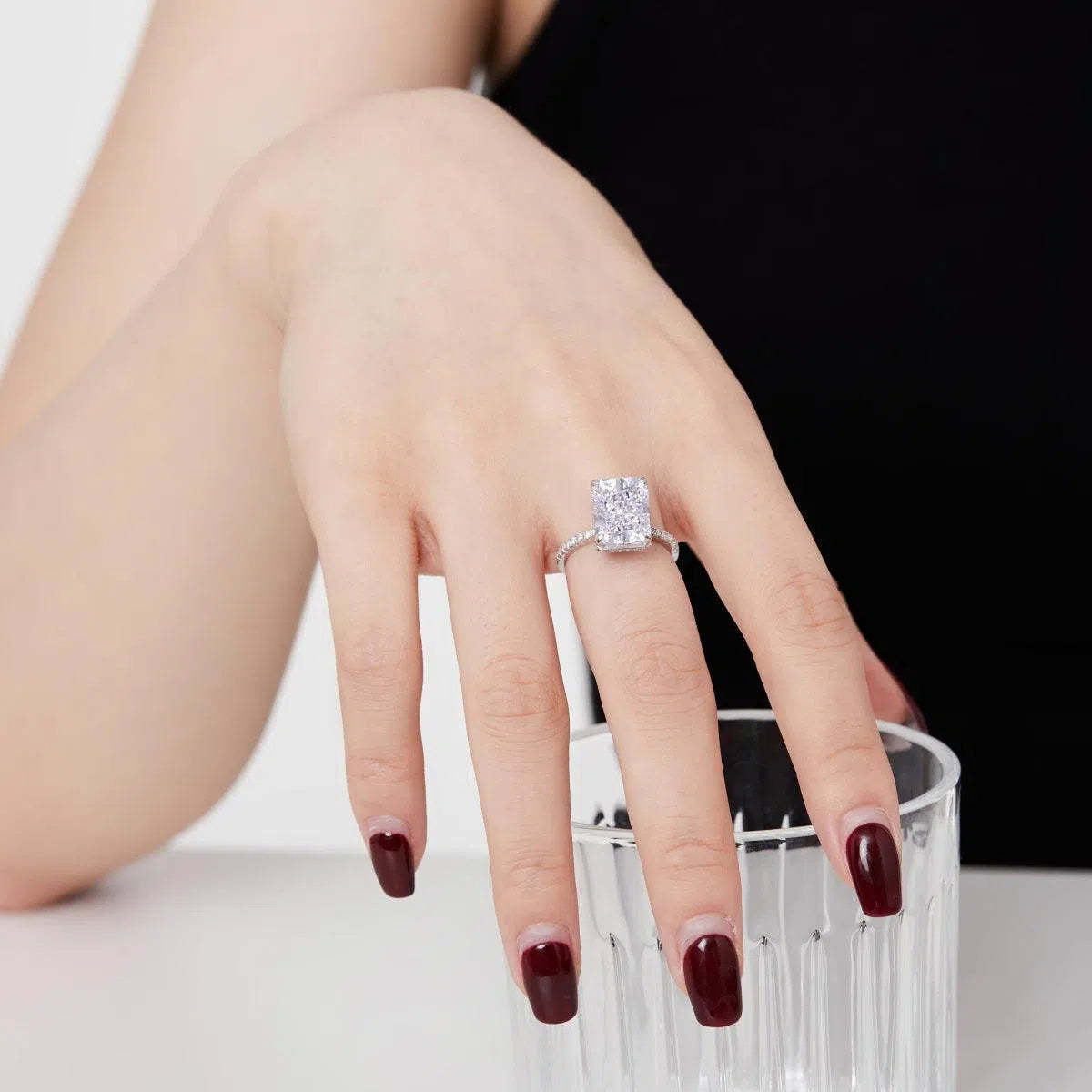 Nebula white cocktail ring-OrifineJewels