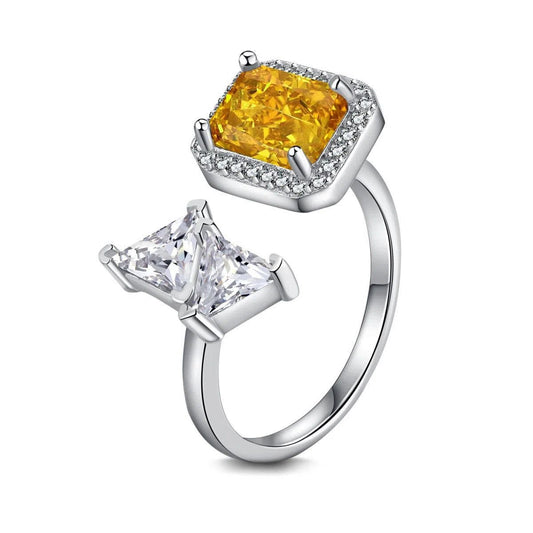 Nebula yellow adjustable ring-OrifineJewels