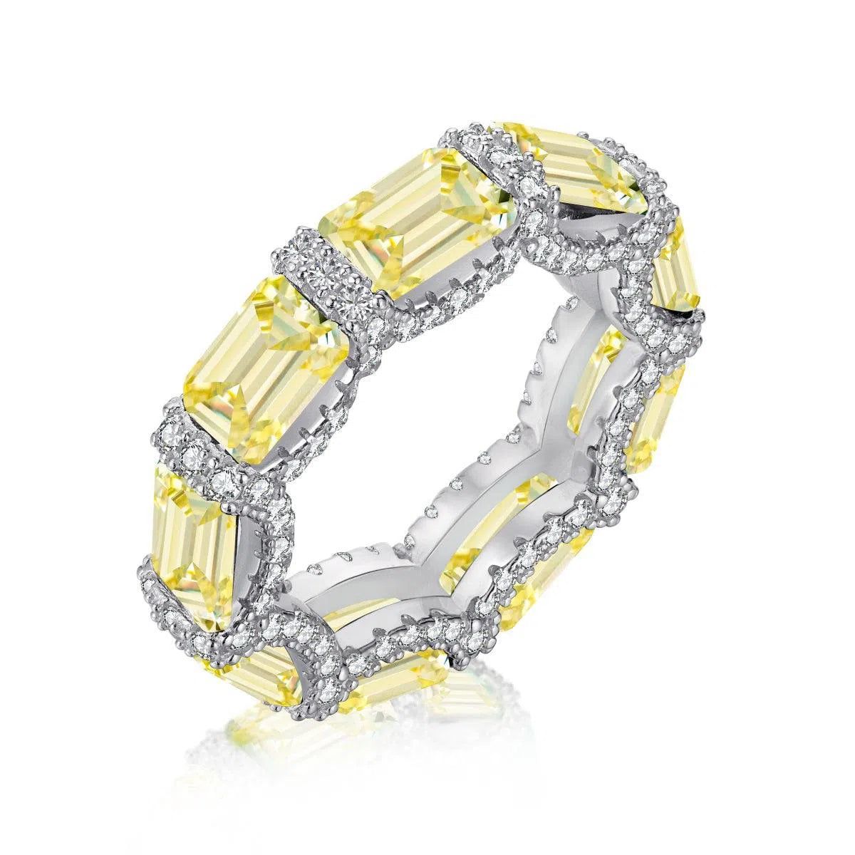 Nebula yellow cocktail ring-OrifineJewels