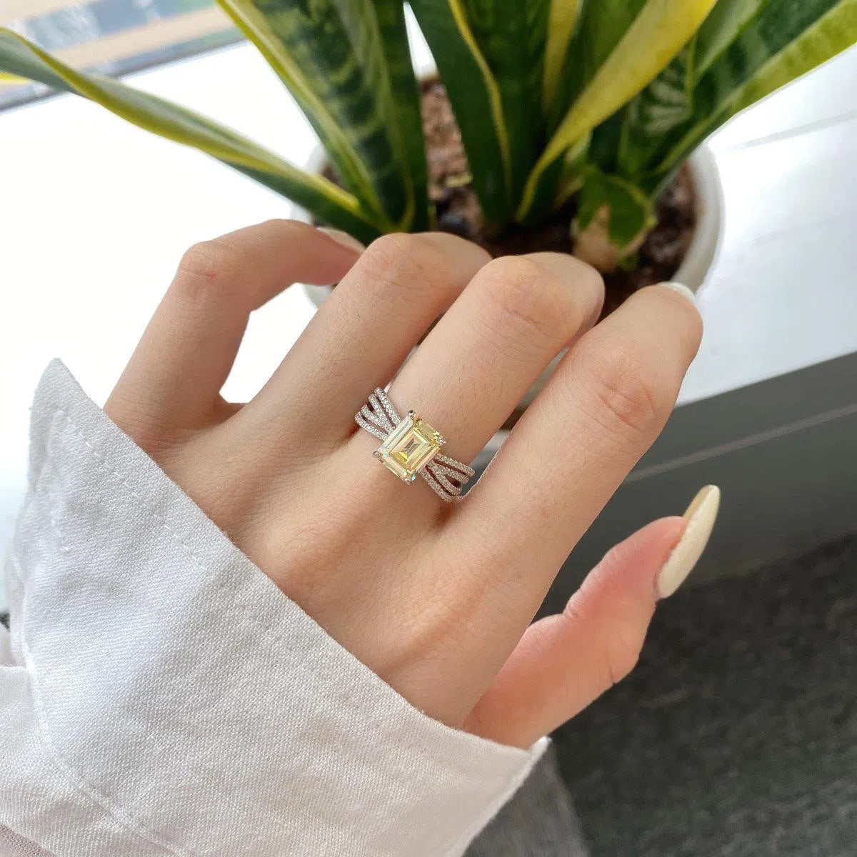 Nebula yellow motif ring-OrifineJewels