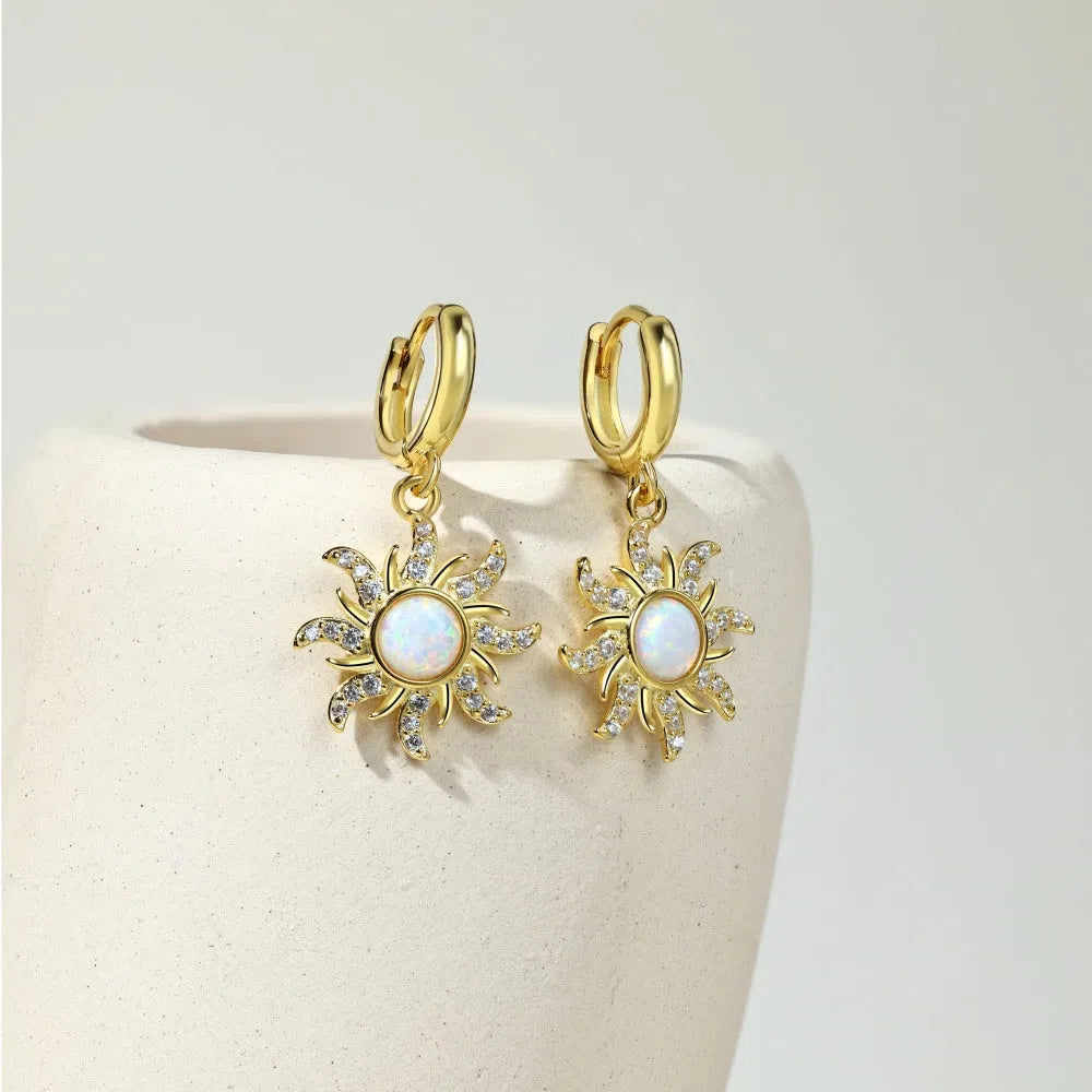 Nivara opal sun drop earring-OrifineJewels