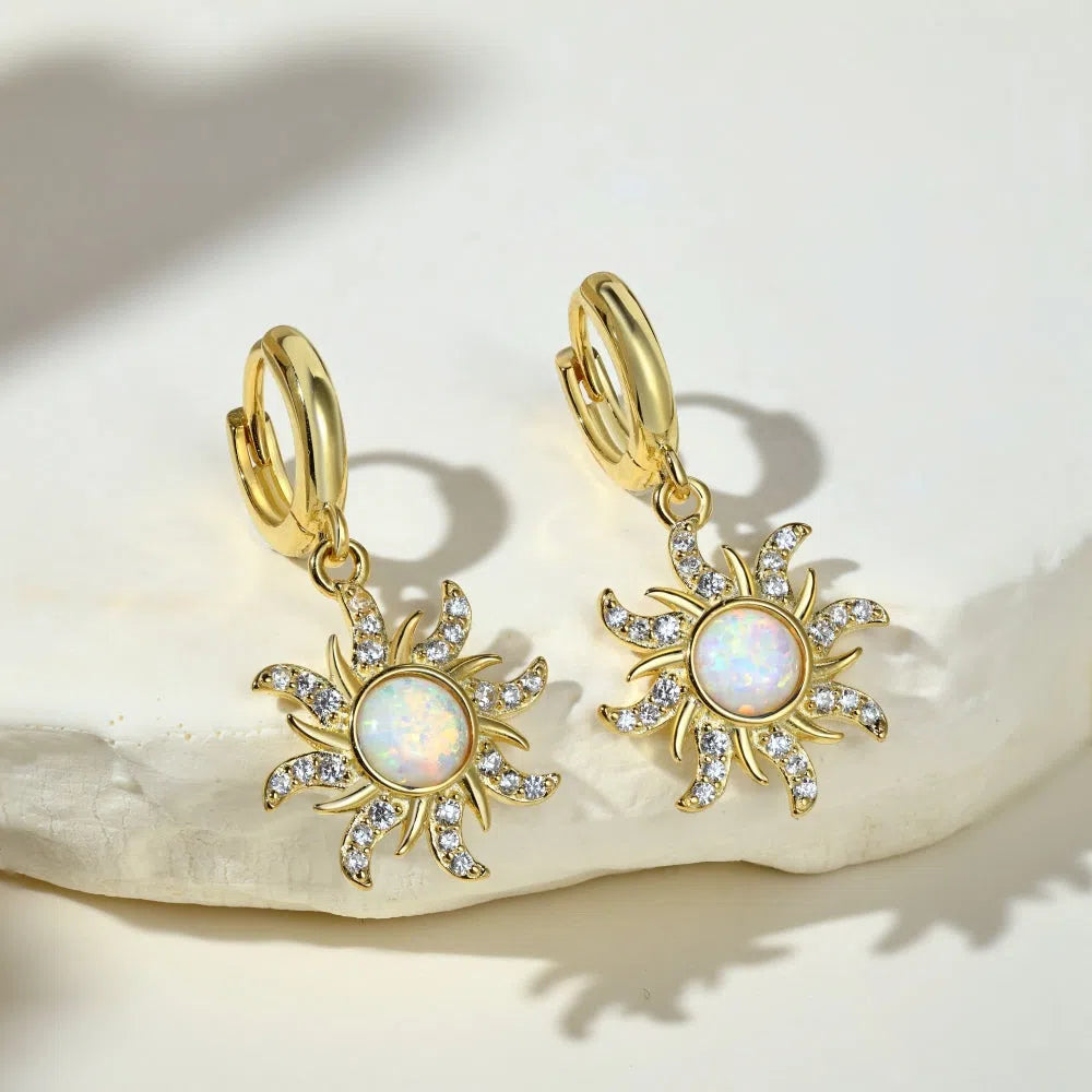 Nivara opal sun drop earring-OrifineJewels