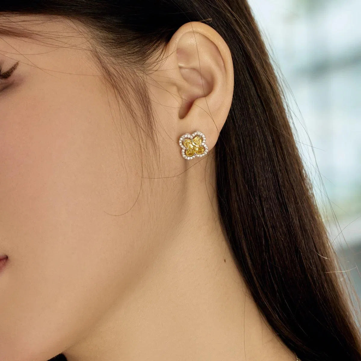 Novara yellow studs-OrifineJewels