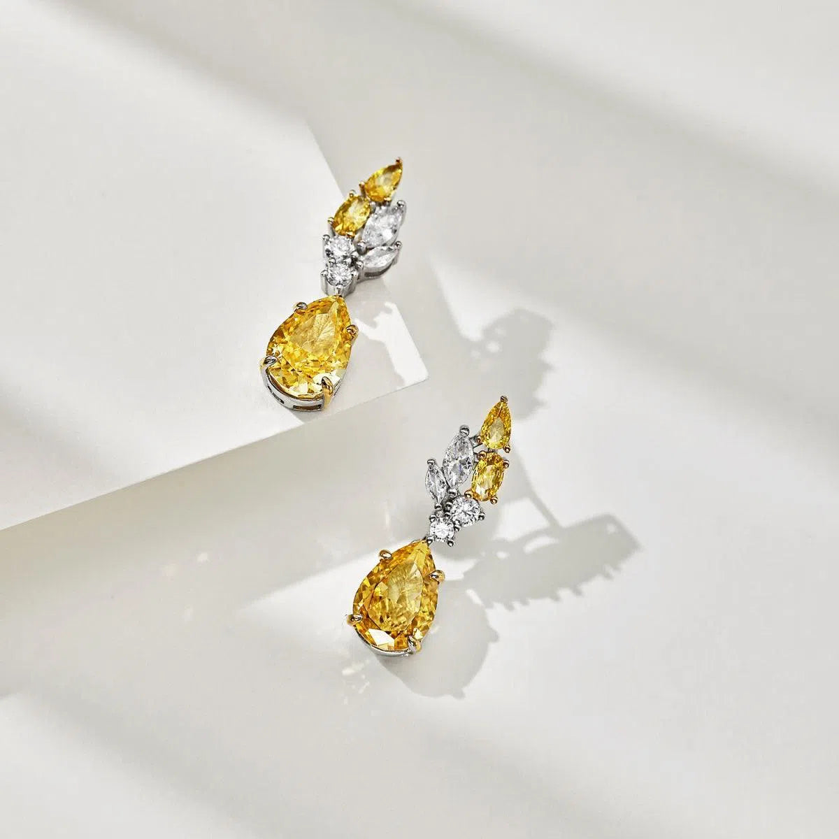 Novella yellow clip earring-OrifineJewels