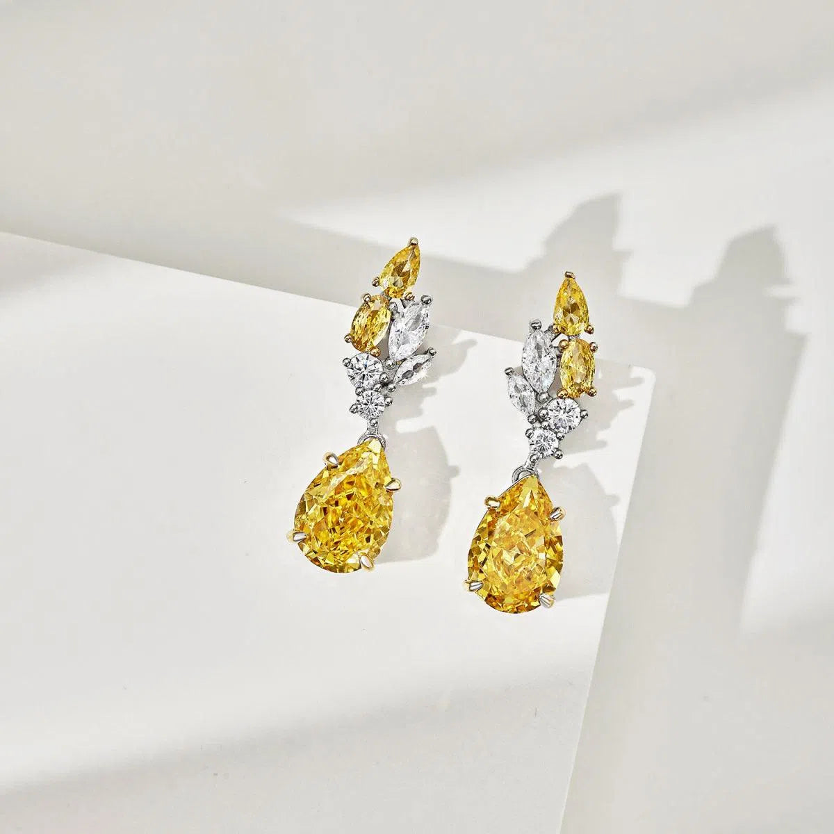 Novella yellow clip earring-OrifineJewels