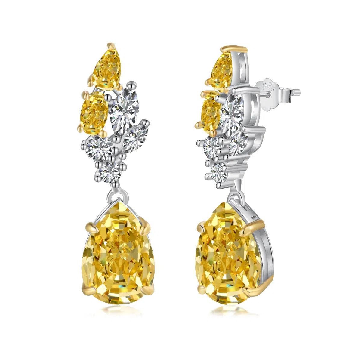 Novella yellow clip earring-OrifineJewels