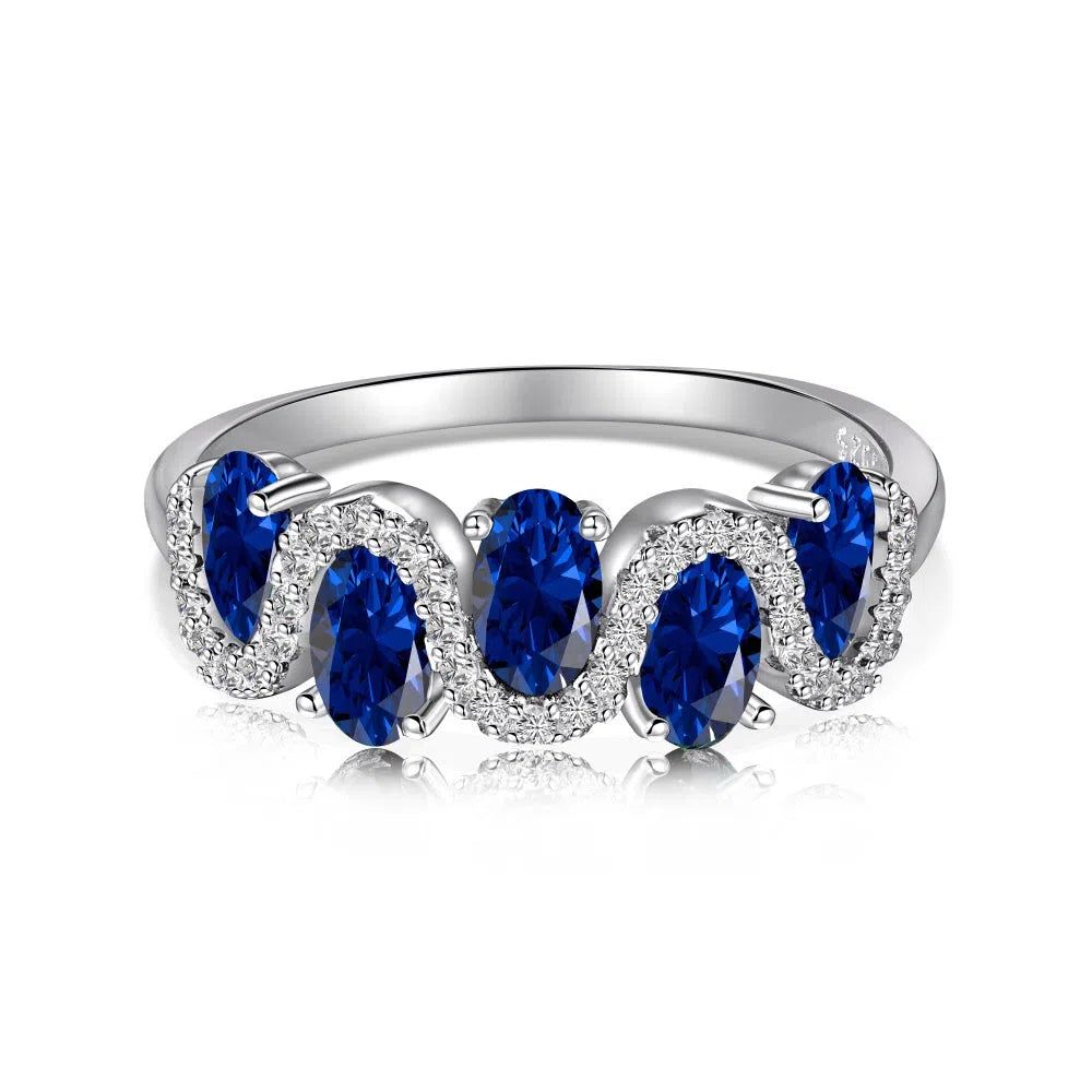 Nyssa blue crystal ring-OrifineJewels