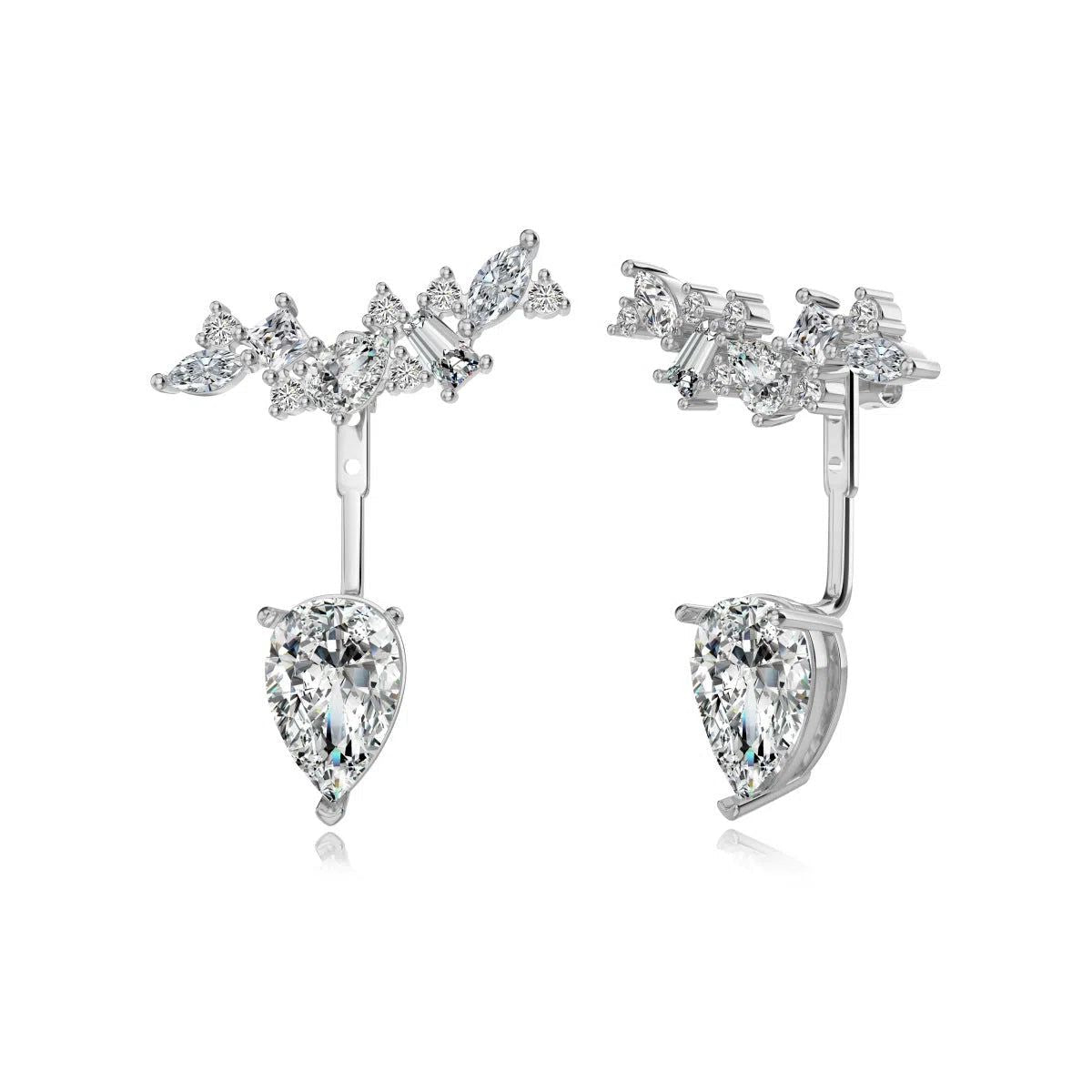 Orla clear clip earring-OrifineJewels