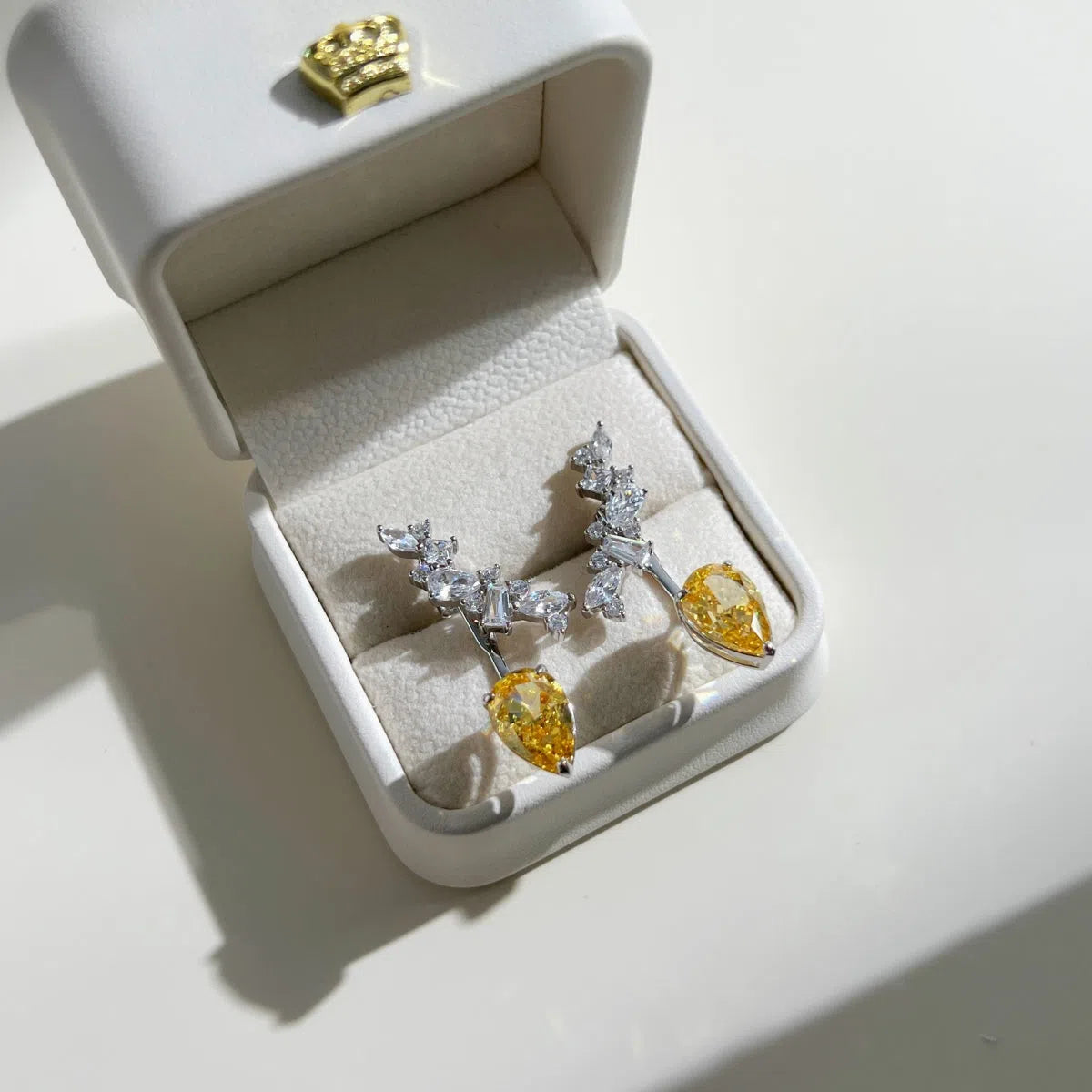 Orla yellow clip earring-OrifineJewels