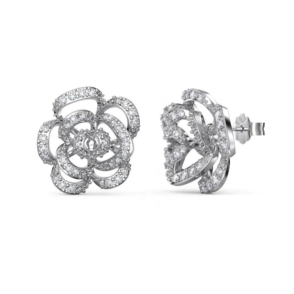 Orlena flower earring-OrifineJewels