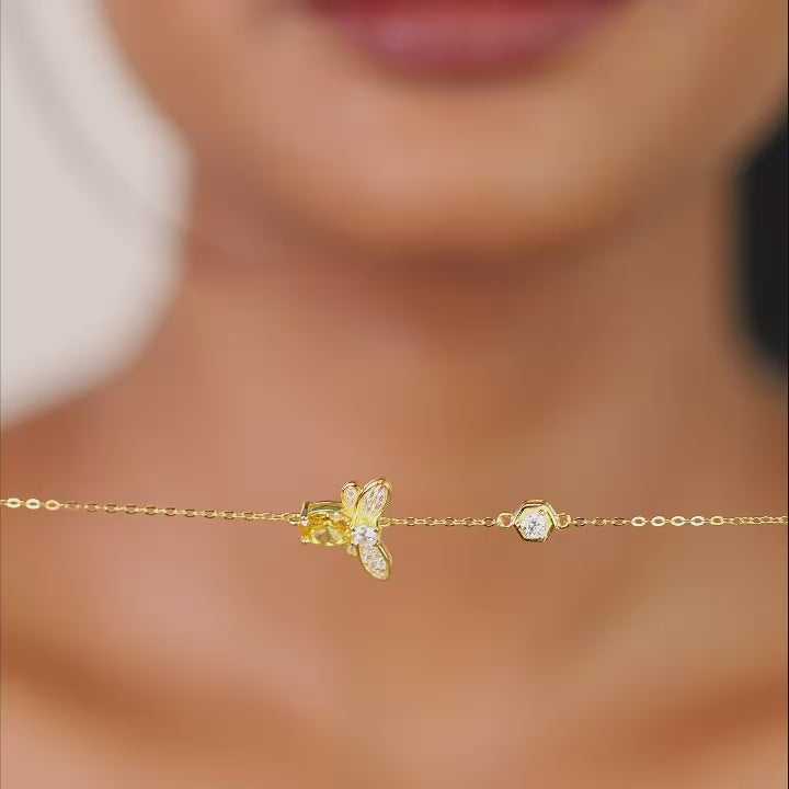 Solessa gold honeybee bracelet