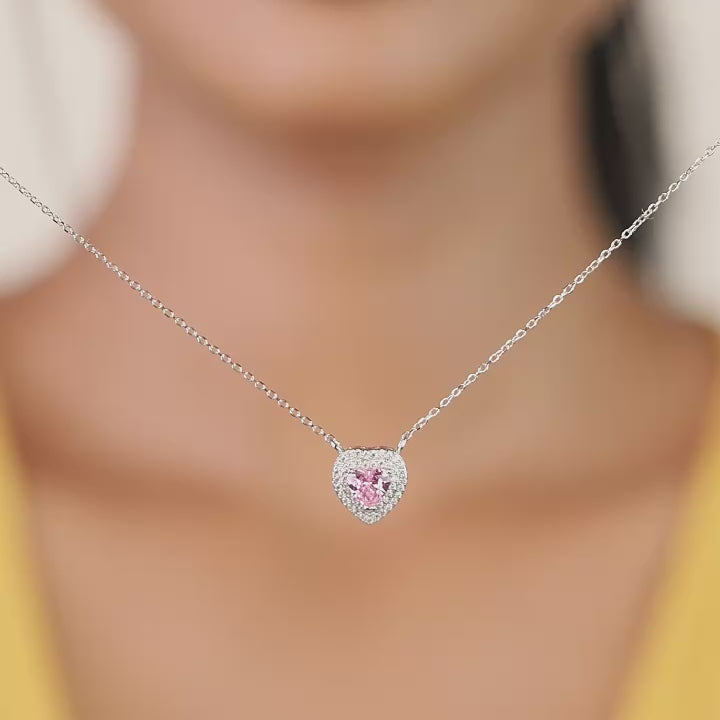 Hearts pink pendant