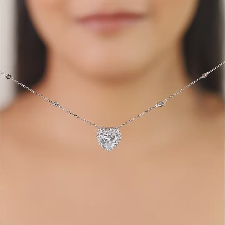 Astrid crystal heart pendant