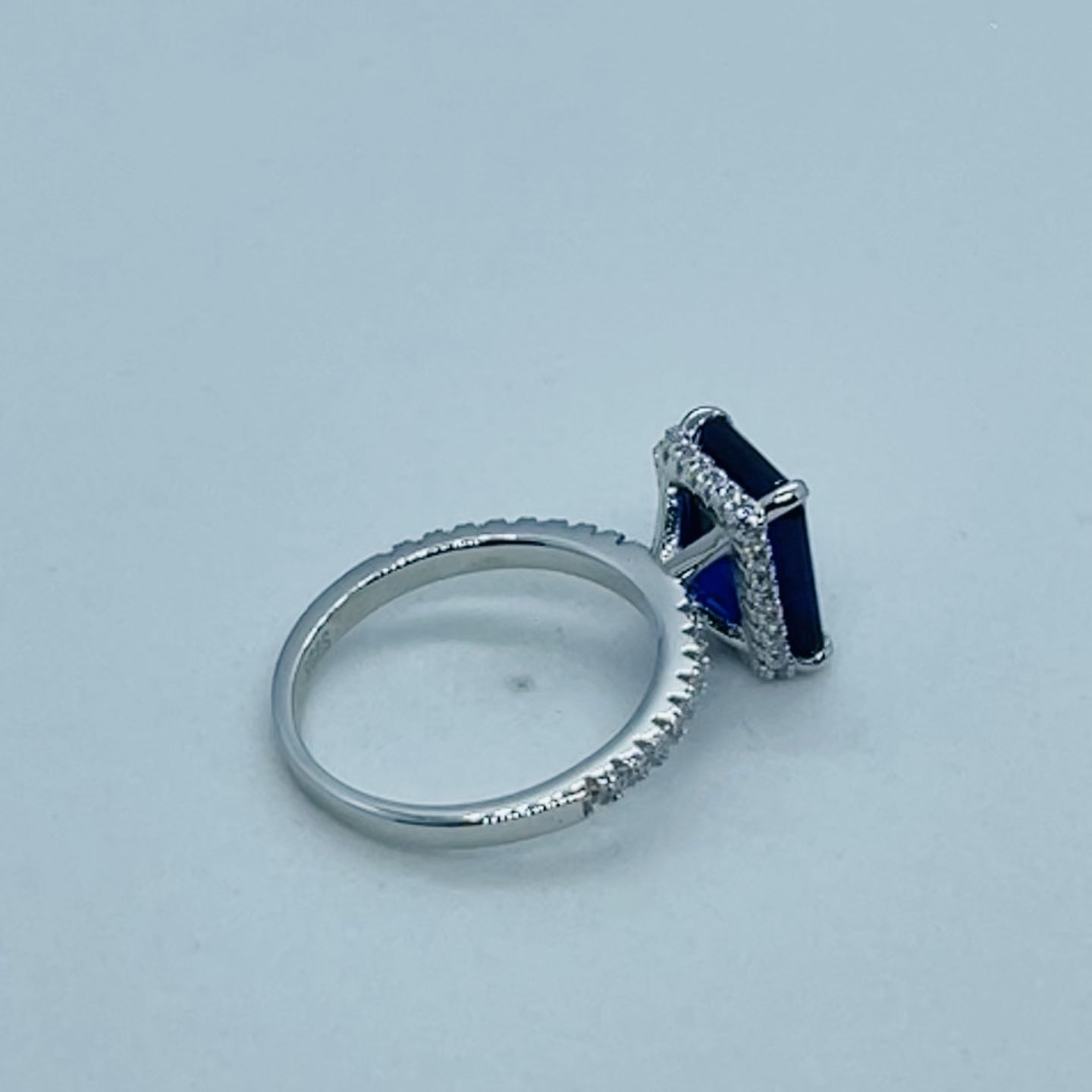 Nebula blue cocktail ring