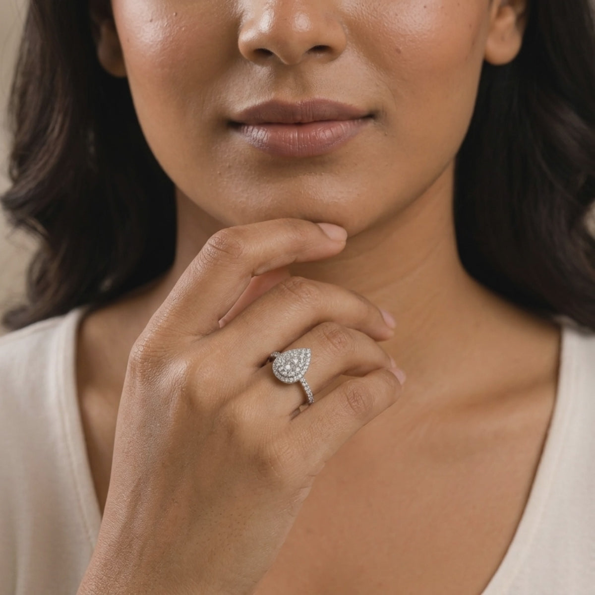 Rosee Pear Ring