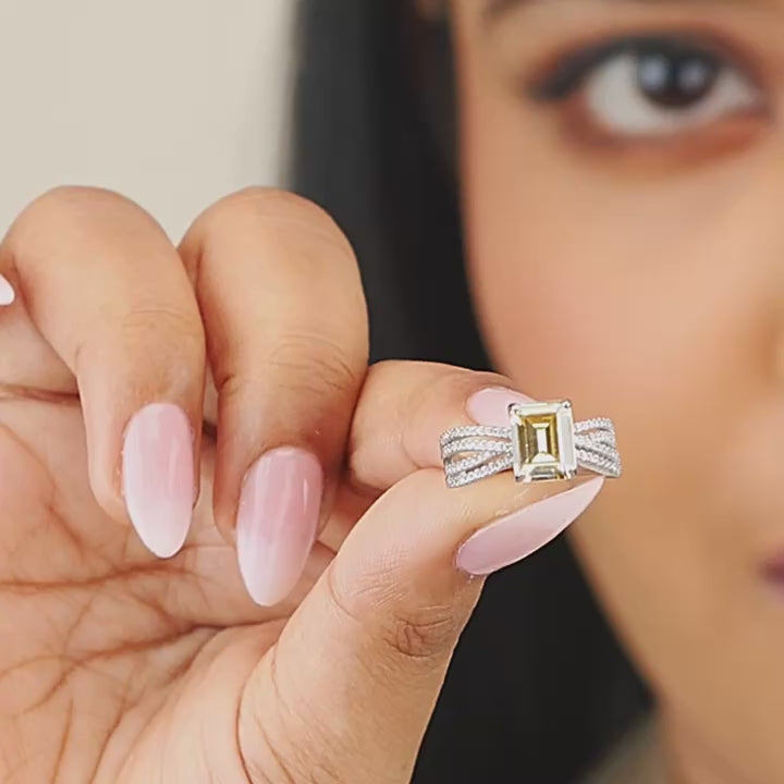 Nebula yellow motif ring