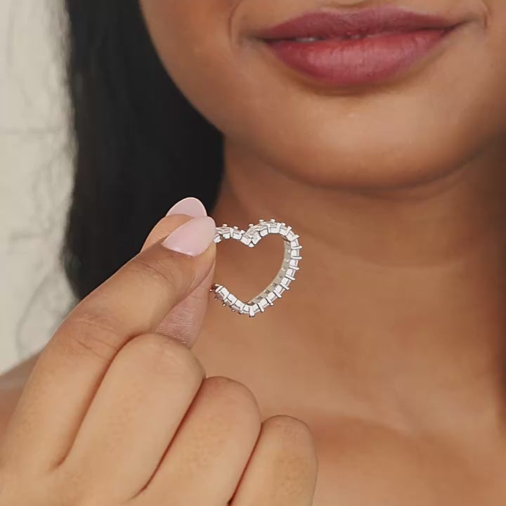 Veras white heart earring