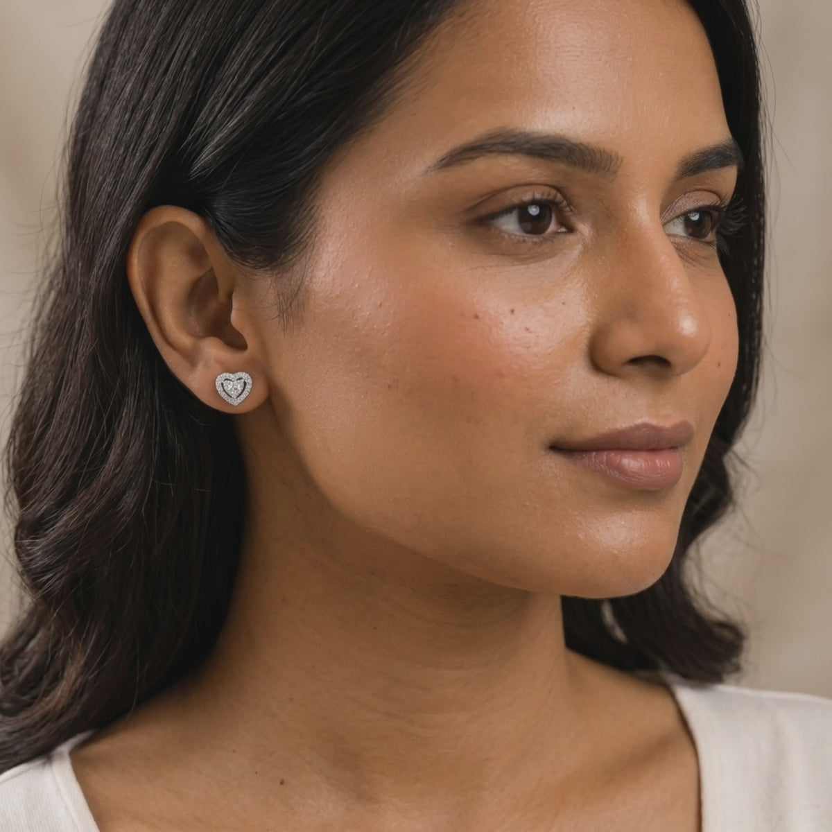 Aimee Heart Studs