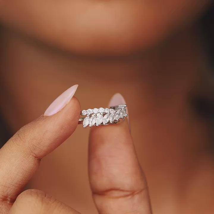 Verona white cross ring