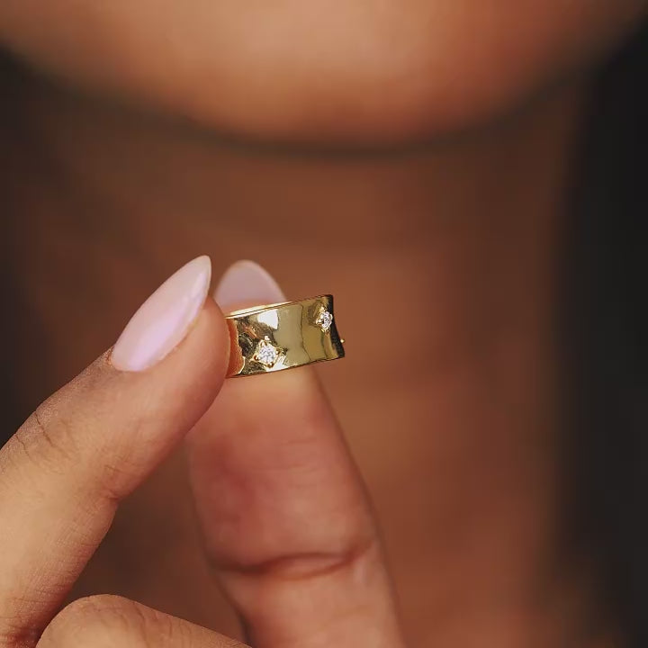 Elysia crystal adjustable ring