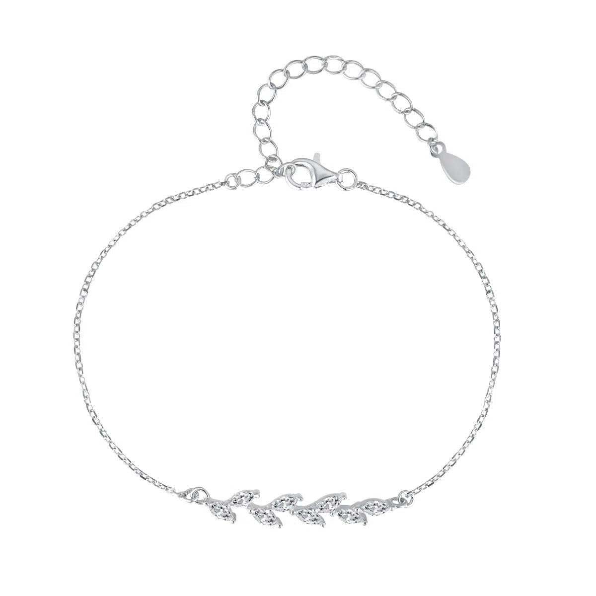 Silver leaf bracelet-OrifineJewels