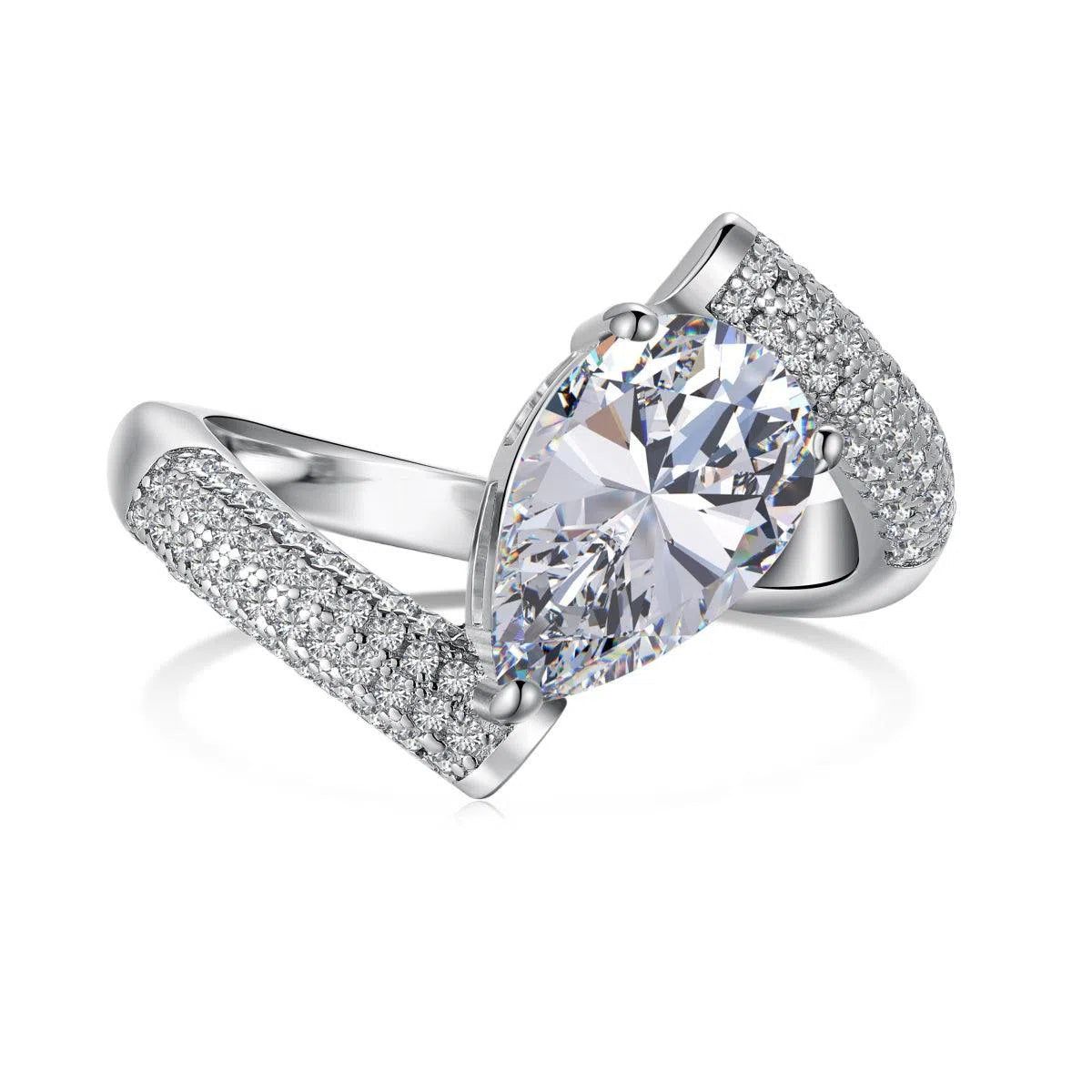 Solara clear band ring-OrifineJewels