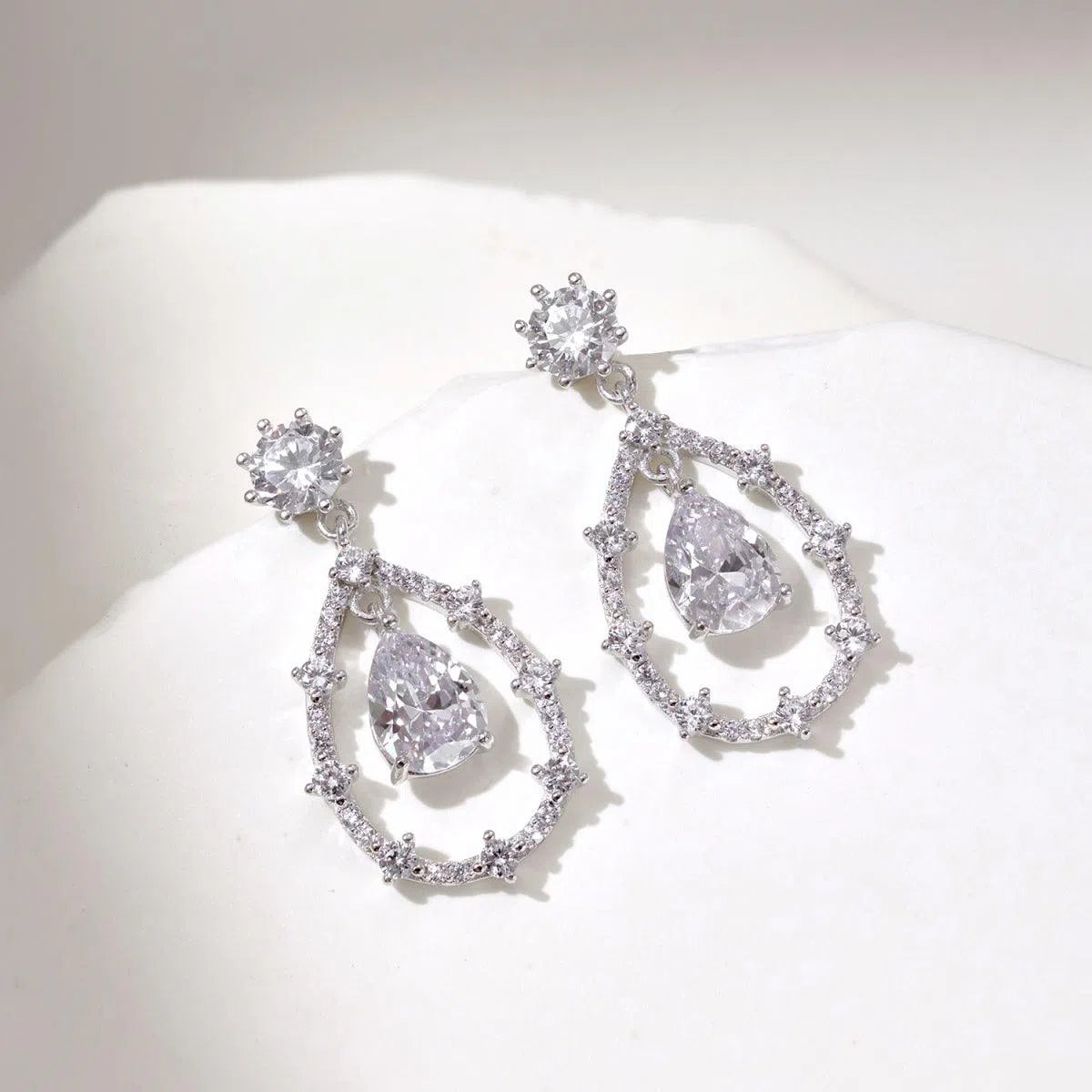 Solas crystal drop earring-OrifineJewels